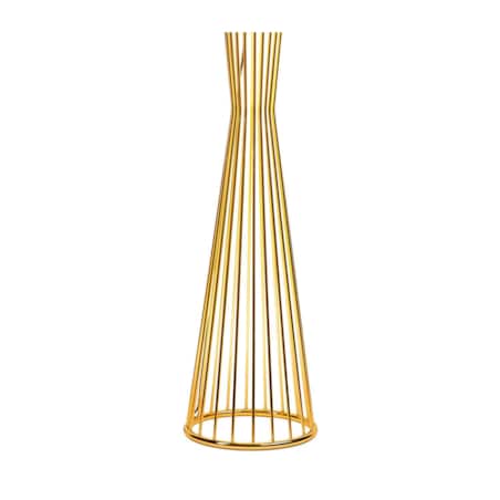 Lampa stojąca Filo MF1235 Step druciana z abażurem czarna złota