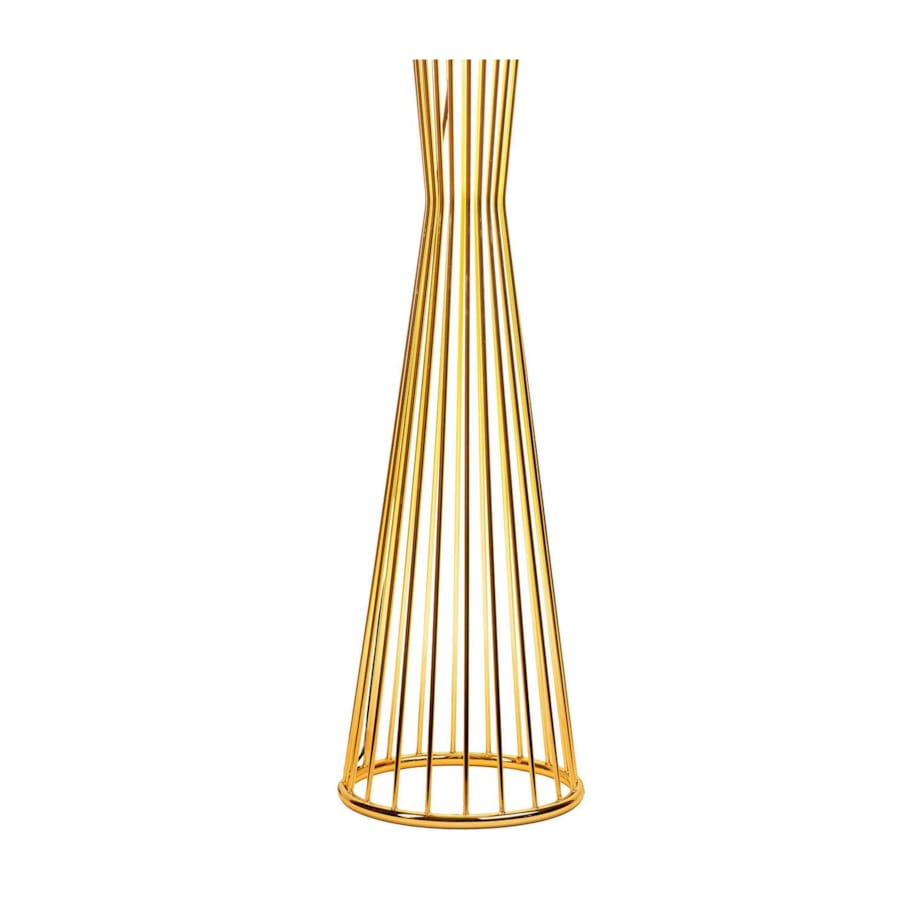 Lampa stojąca Filo MF1235 Step druciana z abażurem czarna złota