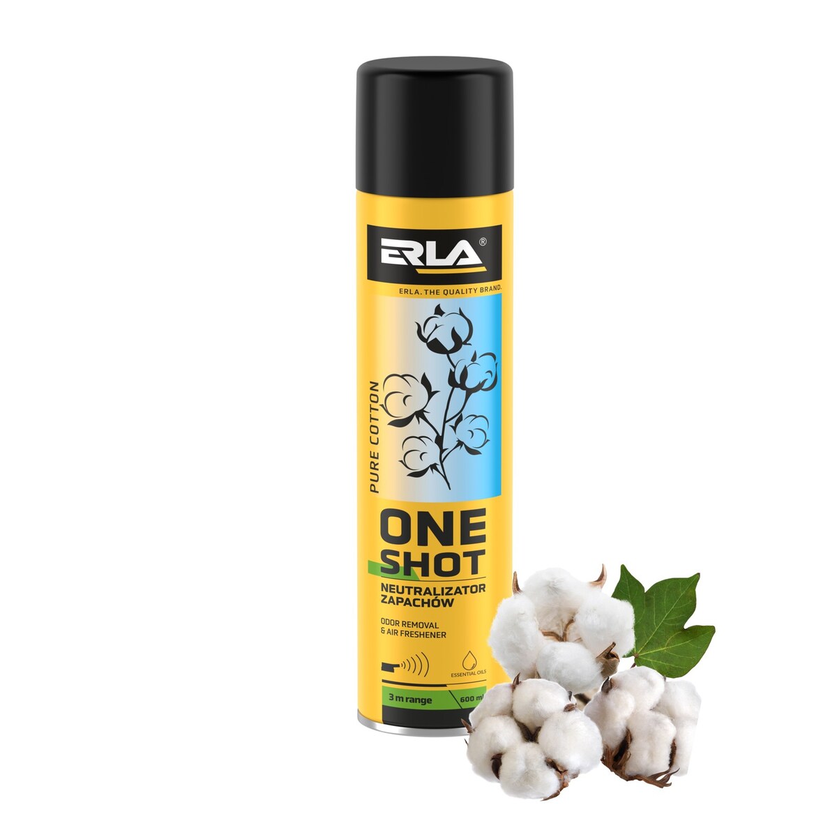 neutralizator zapachu erla one shot pure cotton 600ml