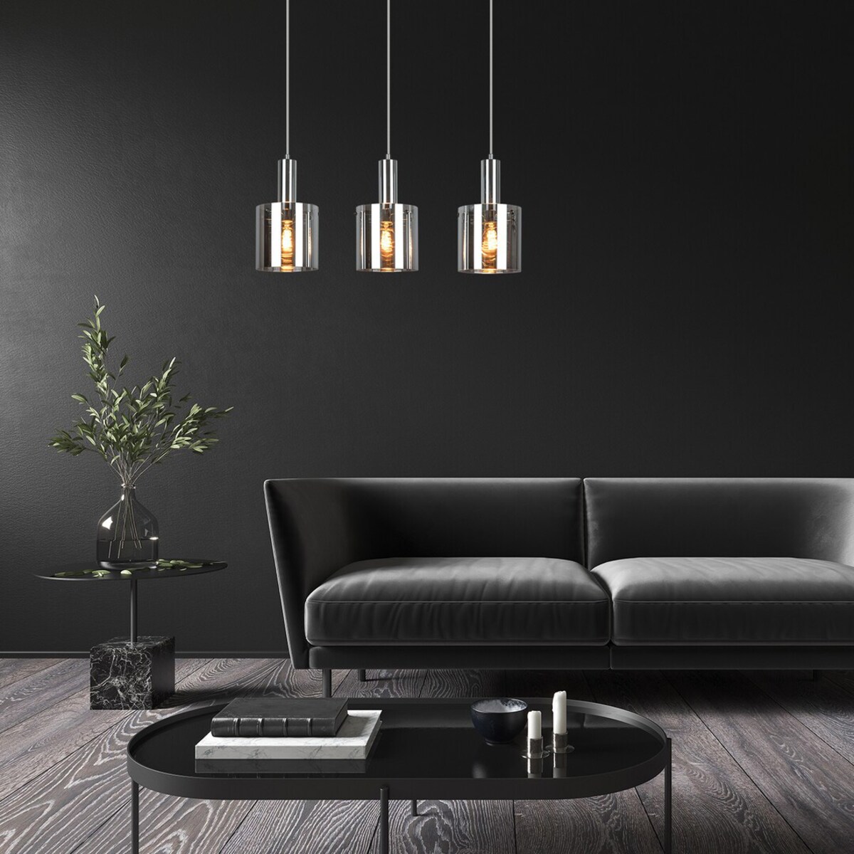 Kaskada LAMPA wisząca DONATI 5250 Rabalux loftowy zwis na listwie do kuchni chrom