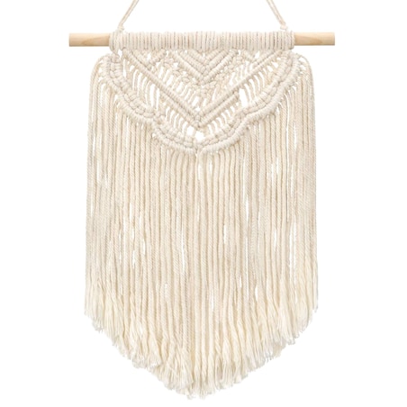 DEKORACJA ŚCIENNA BOHO MAKRAMA ECRU 322149