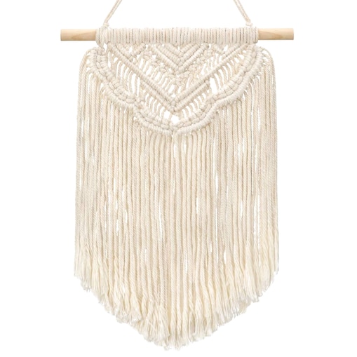 DEKORACJA ŚCIENNA BOHO MAKRAMA ECRU 322149