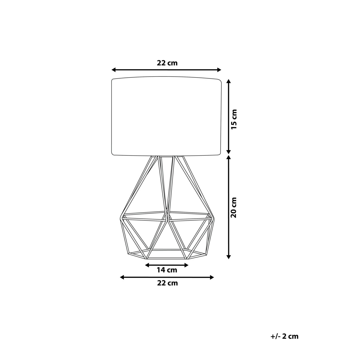 Lampka nocna metalowa miedziana MARONI