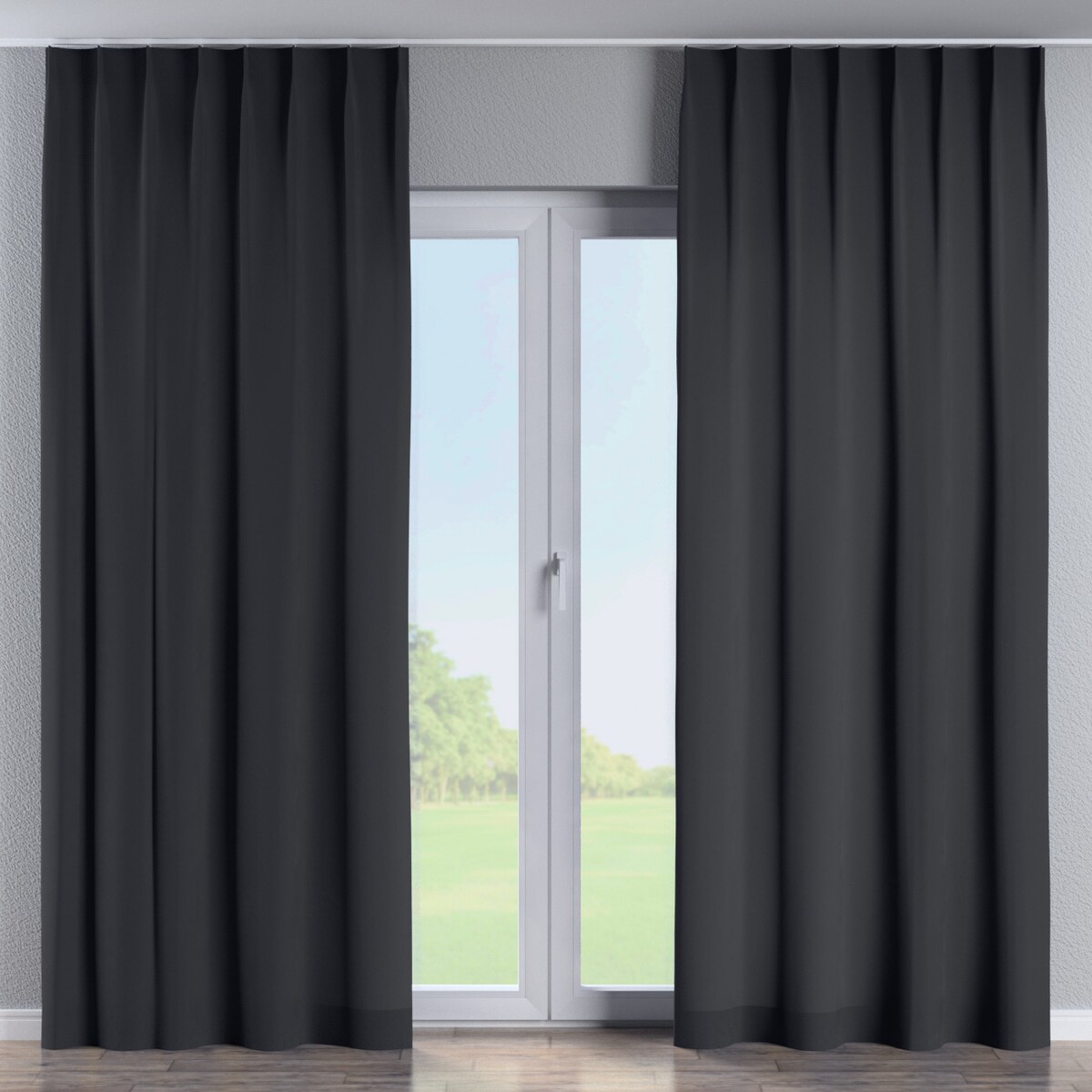 Zasłona na haczykach flex pojedynczych 130x260 czarny