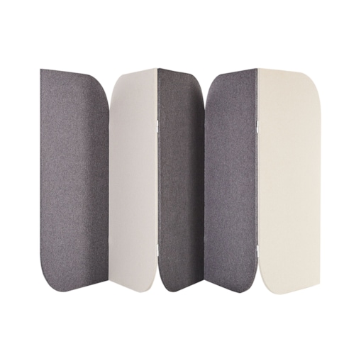 5-panelowa akustyczna ścianka działowa 400 x 160 cm szaro-beżowa SHADY