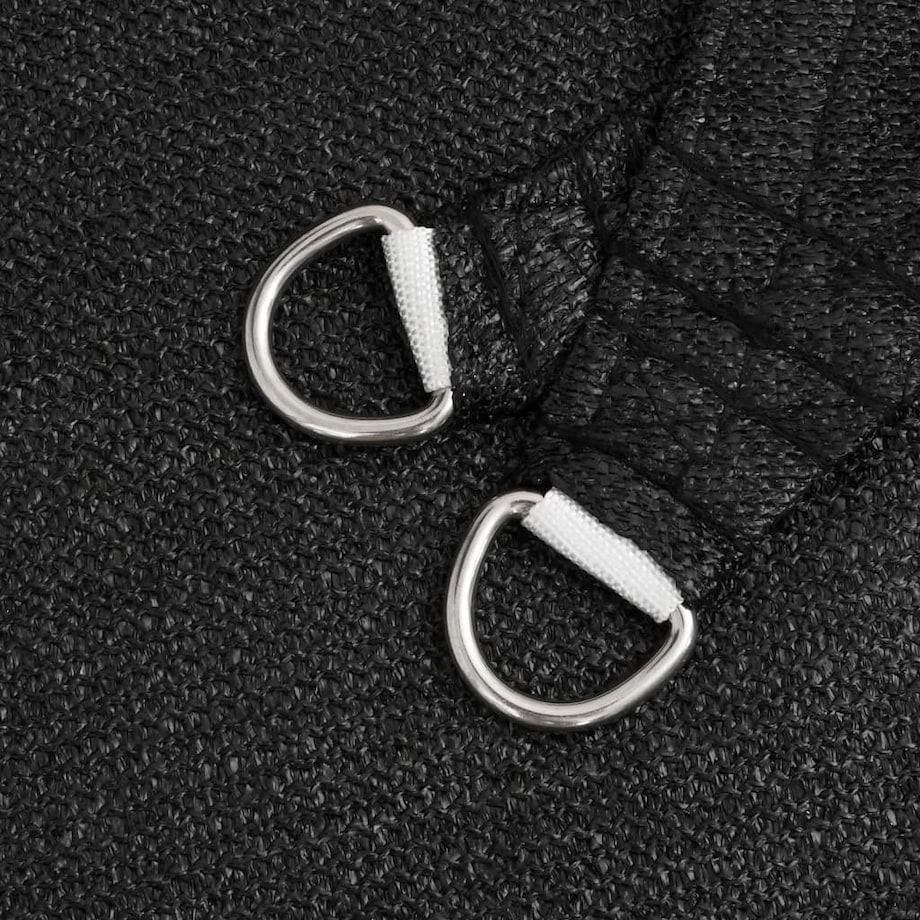 vidaXL Żagiel przeciwsłoneczny, 160 g/m², czarny, 5x5x6 m, HDPE