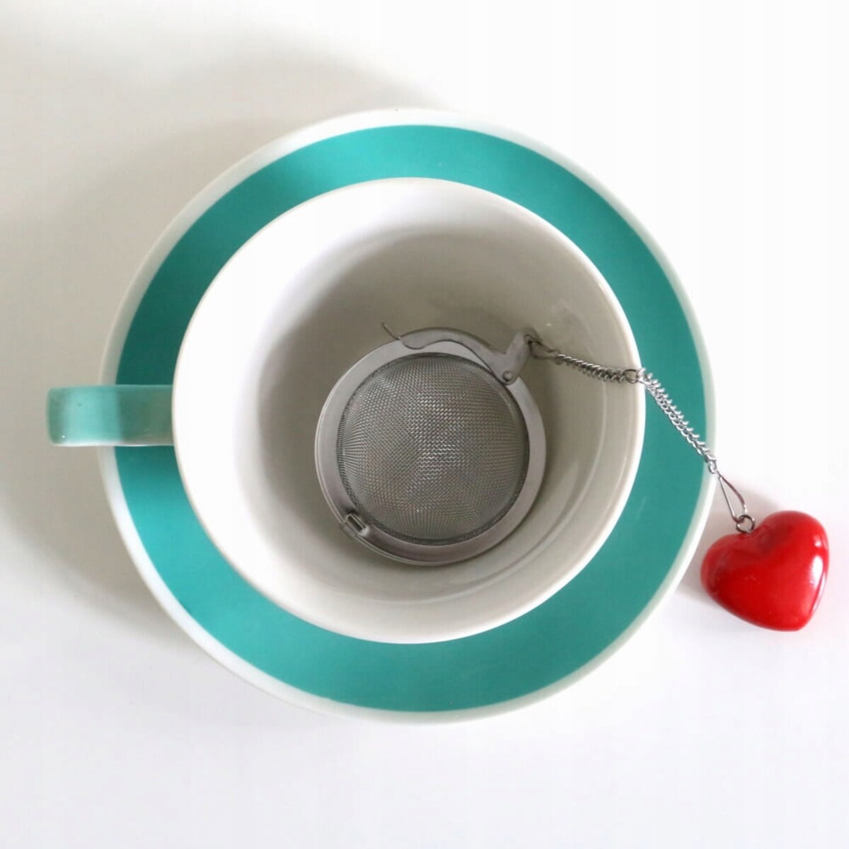 Zaparzacz kulka do herbaty z pięknym sercem stal nierdzewna wysoka jakość