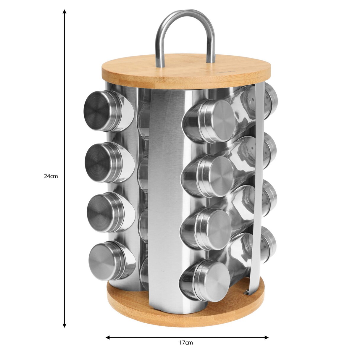 Zestaw pojemników na przyprawy 17 elementów przyprawnik KLAUSBERG