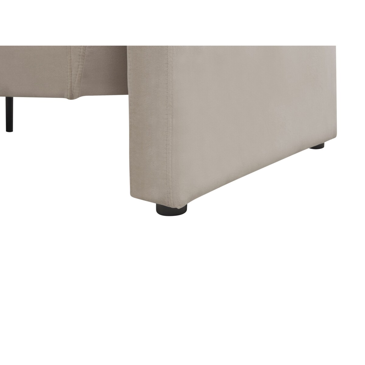 Sofa welurowa beżowoszara MAUNU