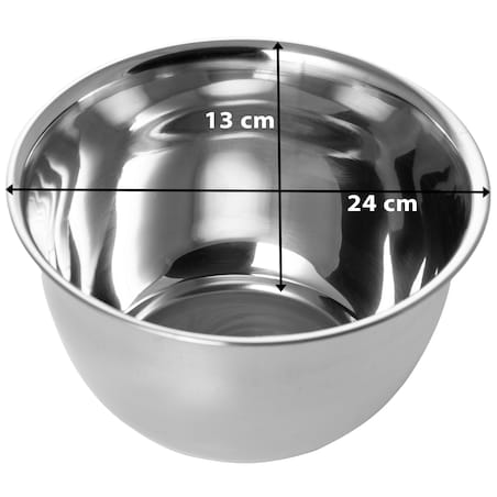 Miska Metalowa Kuchenna Duża Do Mieszania Ubijania Sałatek Ciasta 24X13 Cm
