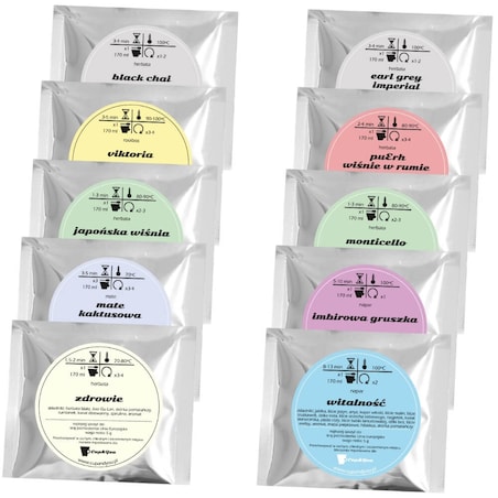 ZESTAW BOX PREZENTOWY UPOMINKOWY - 10 RÓŻNYCH HERBAT SYPANYCH W SASZETKACH - PREZENT UPOMINEK DLA TATY TEŚCIA NA DZIEŃ OJCA URODZINY