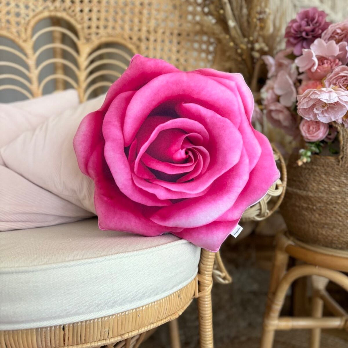 Poduszka kwiat różowa mała Róża