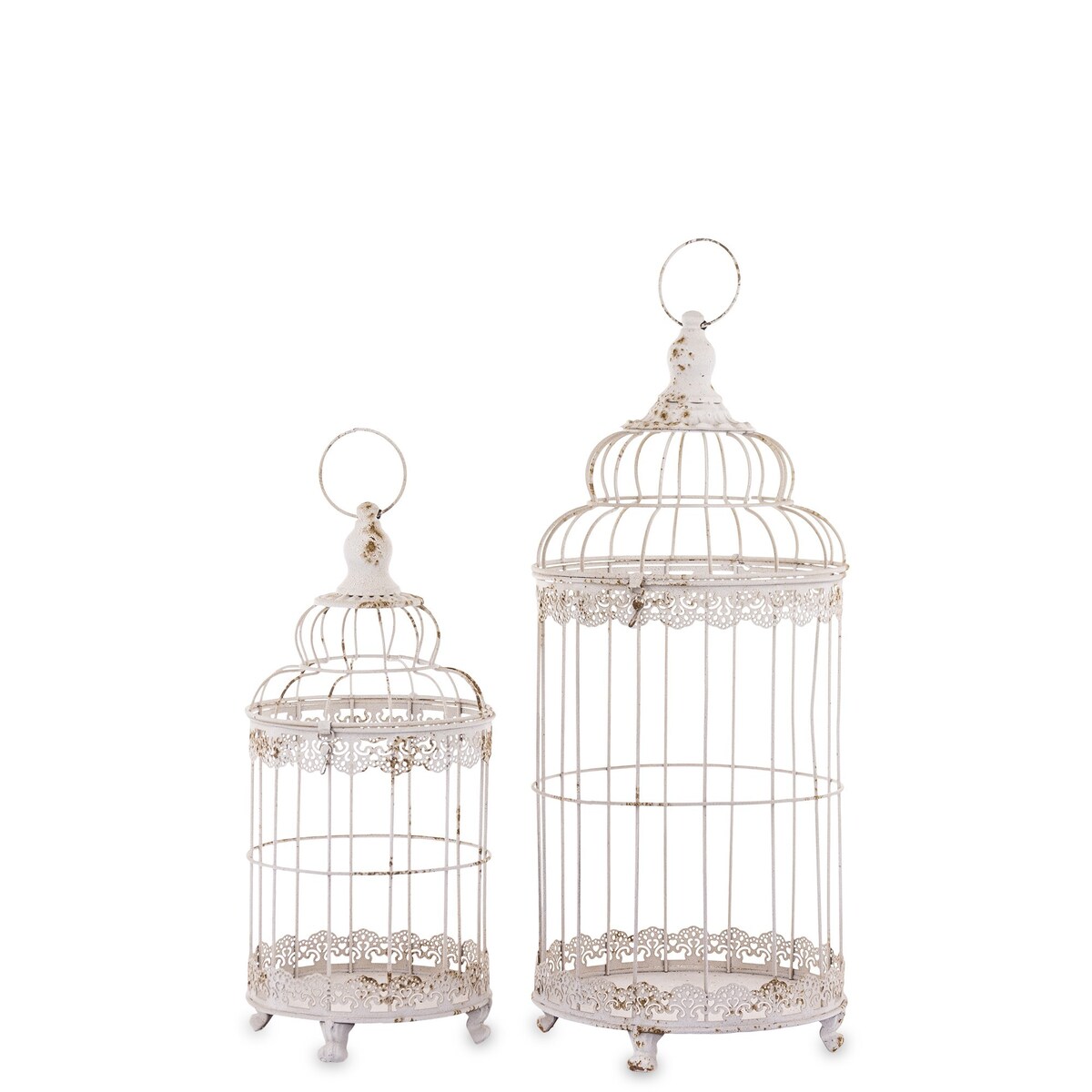 Klatka dekoracyjna metalowa kpl. 2 sztuki 47x19x19 i 62x25x25 cm