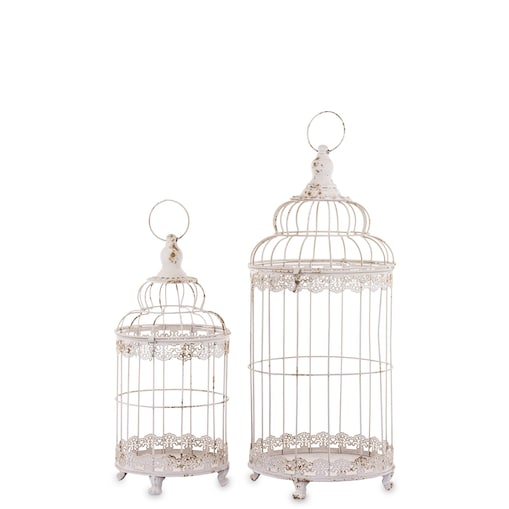 Klatka dekoracyjna metalowa kpl. 2 sztuki 47x19x19 i 62x25x25 cm