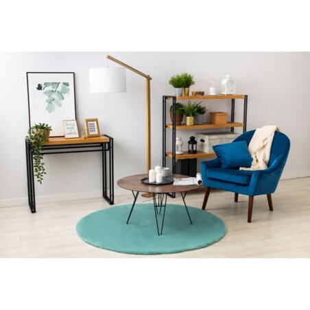 Dywan BUNNY koło aqua niebieski IMITACJA koło 120 cm