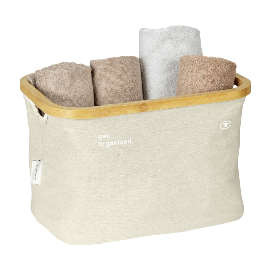 Kosz składany 2 szt. 26x38x26 cm COMPLESS beżowy