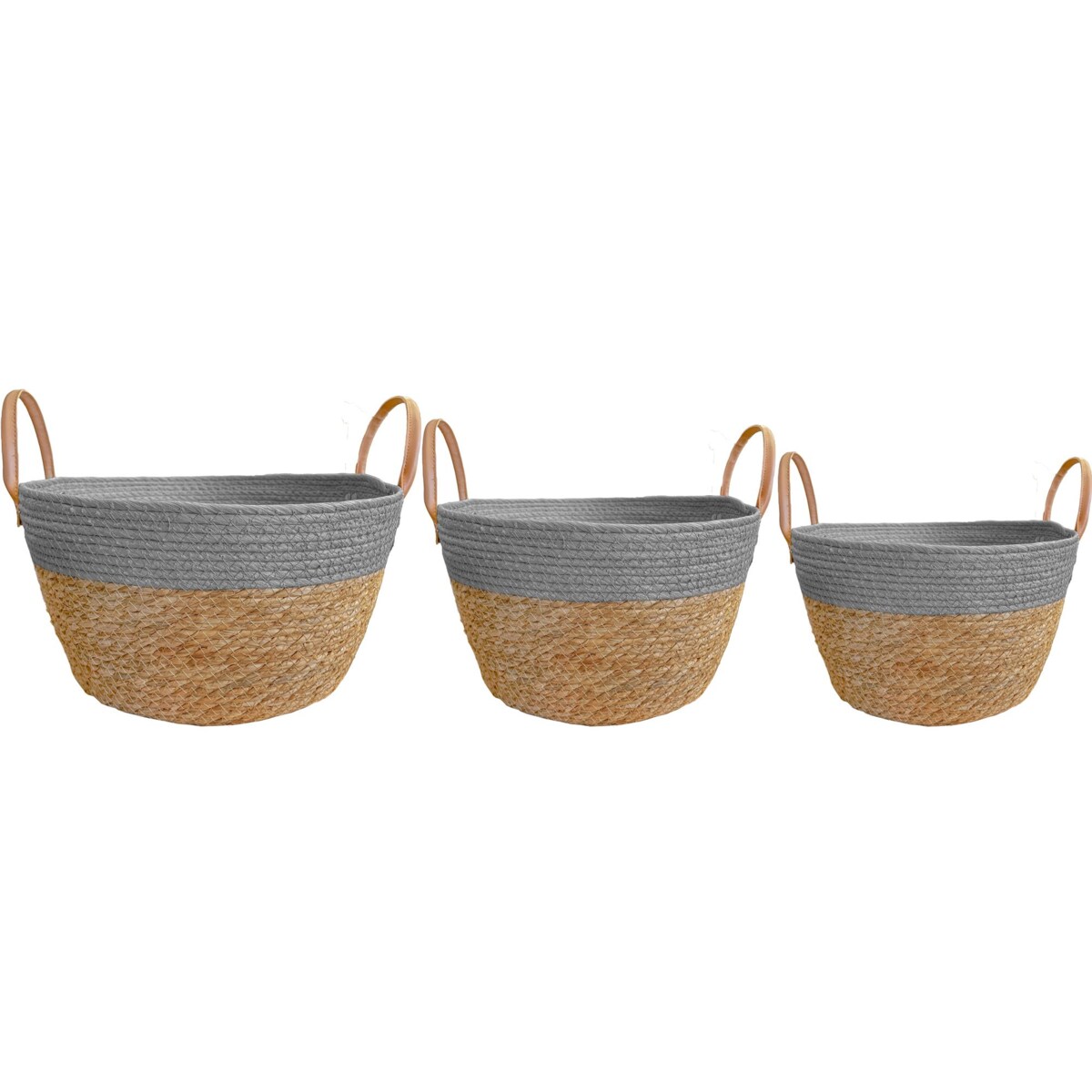 Zestaw 3szt Koszy Naturalnych BOHO 223K16