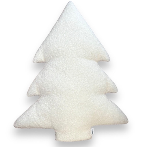 Poduszka Choinka boucle biała