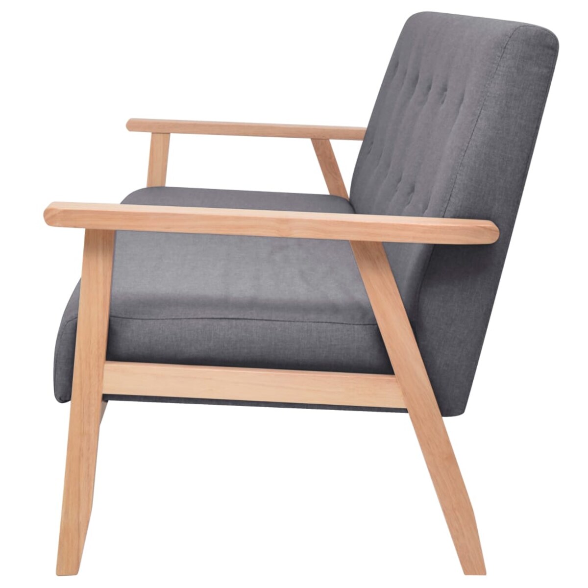 vidaXL 3-częściowy zestaw wypoczynkowy, tkanina, ciemnoszary