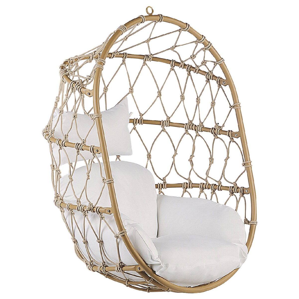 Fotel wiszący ze stojakiem beżowe ADRIA