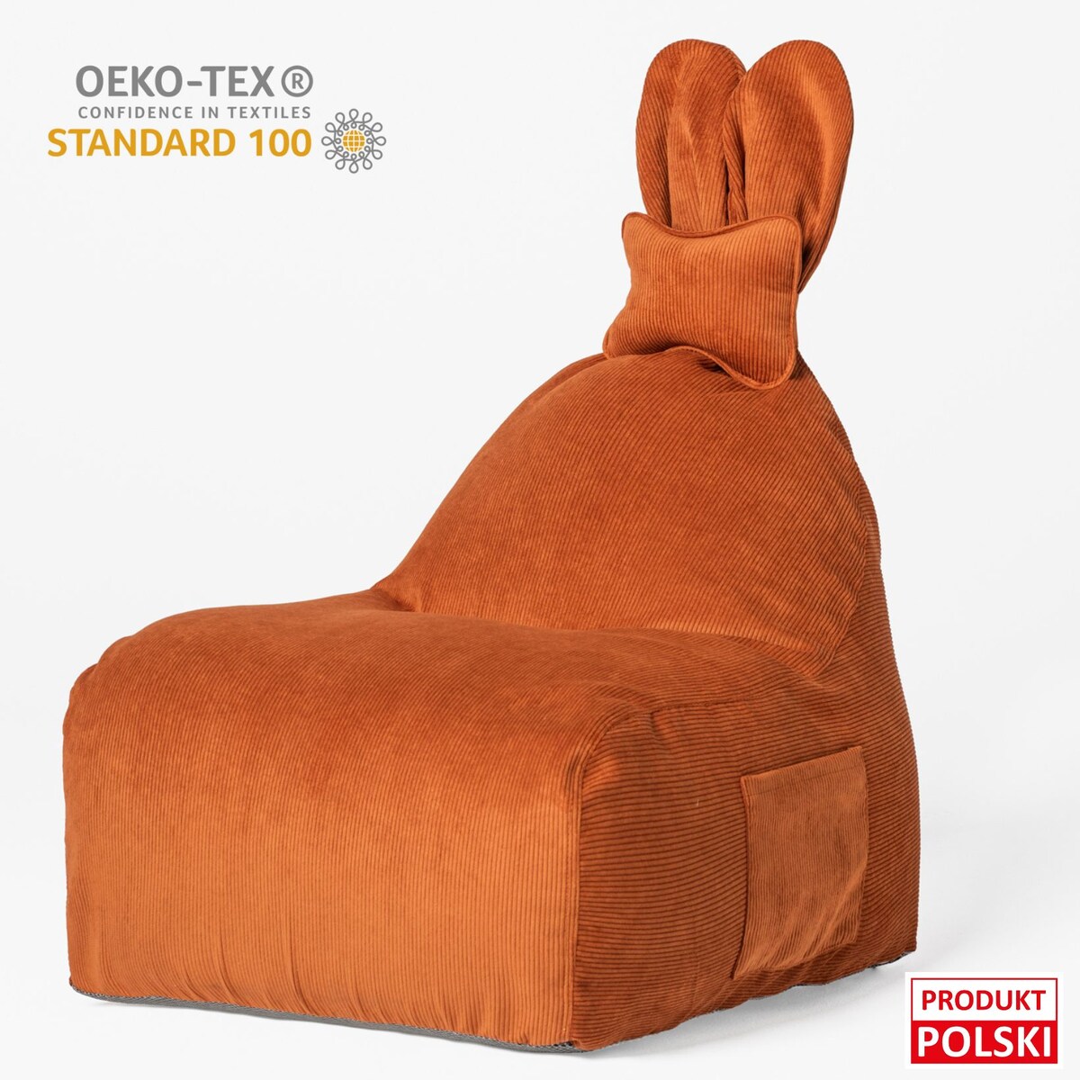 PUF FUNNY BUNNY SZTRUKS MARCHEWKOWY