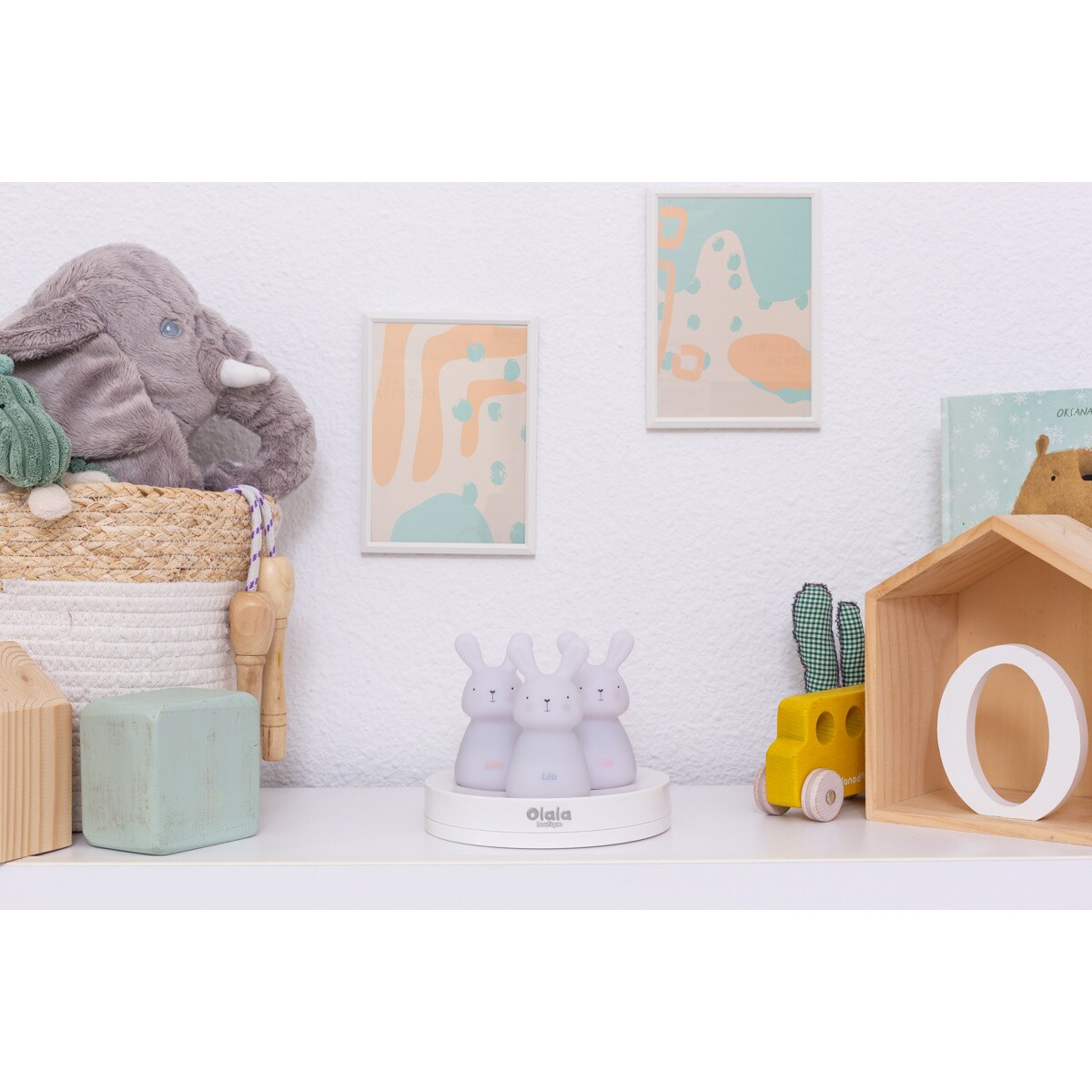 Zestaw 3 lampek nocnych LED - Ścieżka Światła OLALA - Króliczki