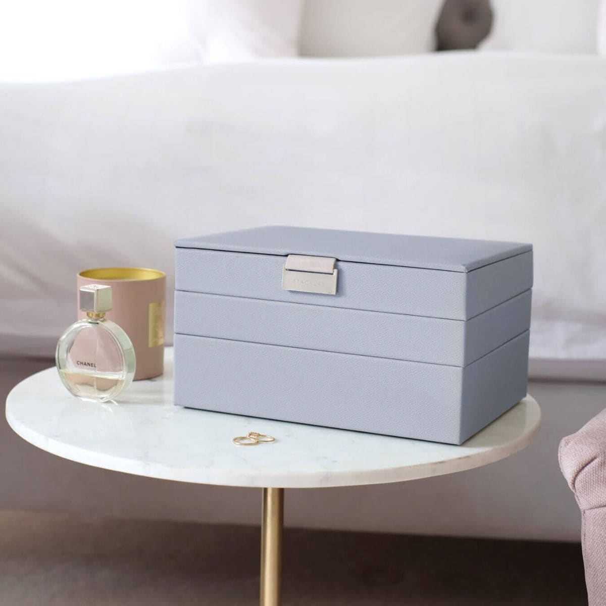 Szkatułka na biżuterię Stackers potrójna classic lawendowa