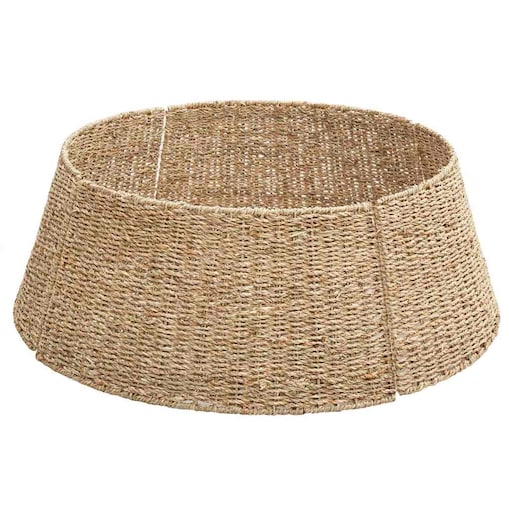 vidaXL Kołnierz do Choinki Brązowy 60 x 60 x 22 cm Trawa morska