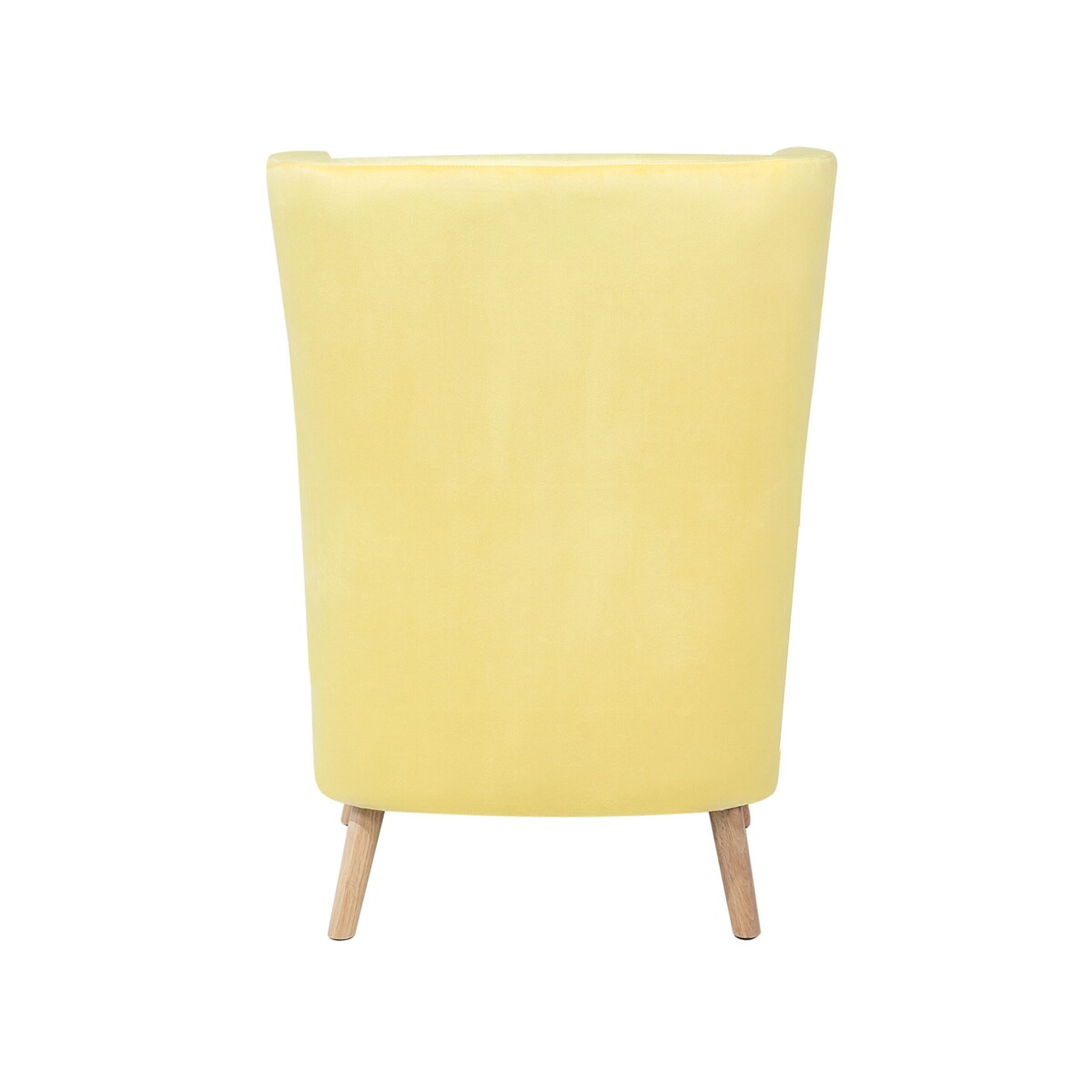 Fotel uszak welurowy żółty ONEIDA