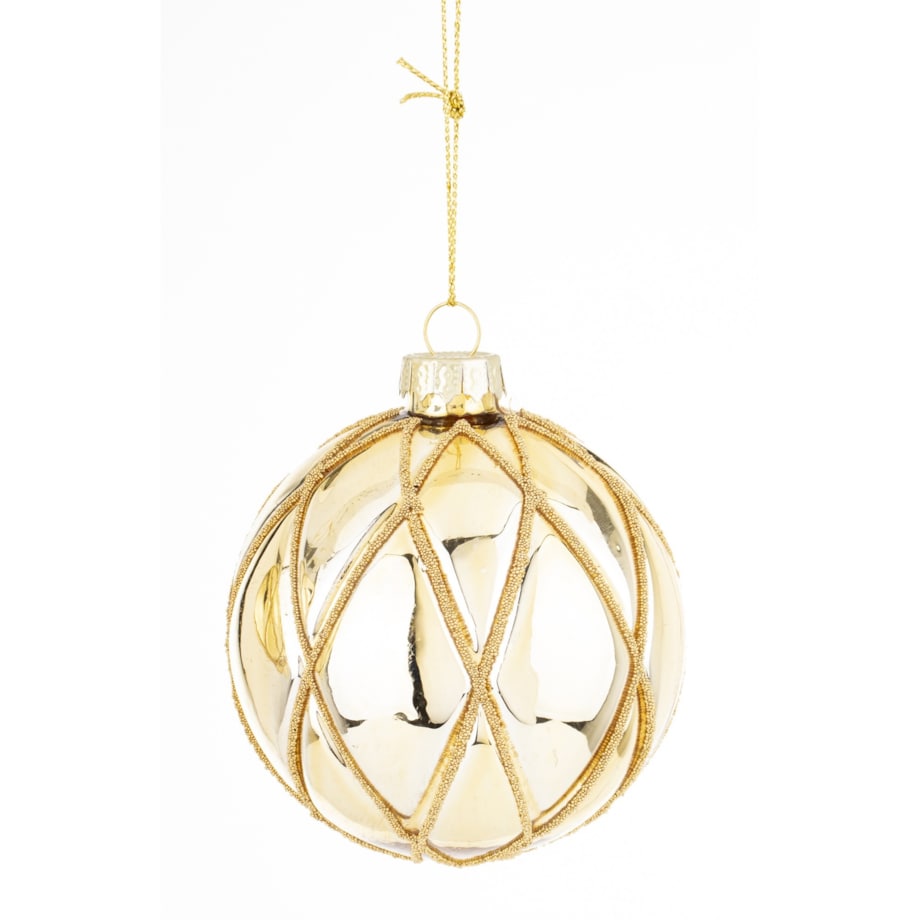 Bombka szklana 3 szt. MAGLIA Ø 8 cm, 12x8 cm