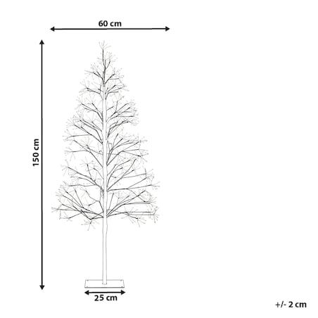 Dekoracja ogrodowa LED LONKARI Drzewko 150 cm Brązowy