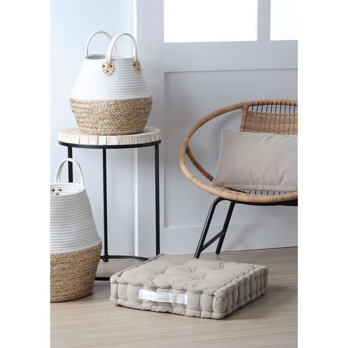 Poduszka podłogowa DUO, 45 x 45 x 10 cm