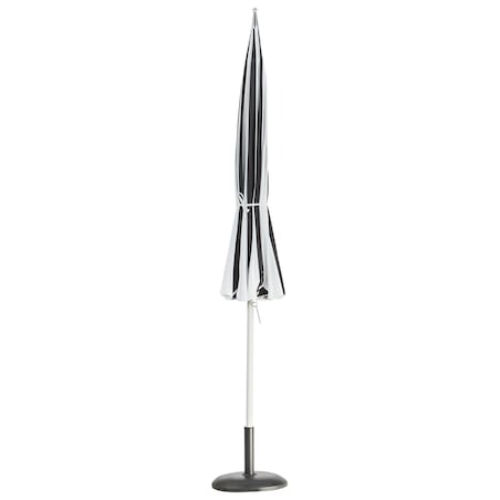 Parasol ogrodowy 245 cm MINOA Czarny/ biały