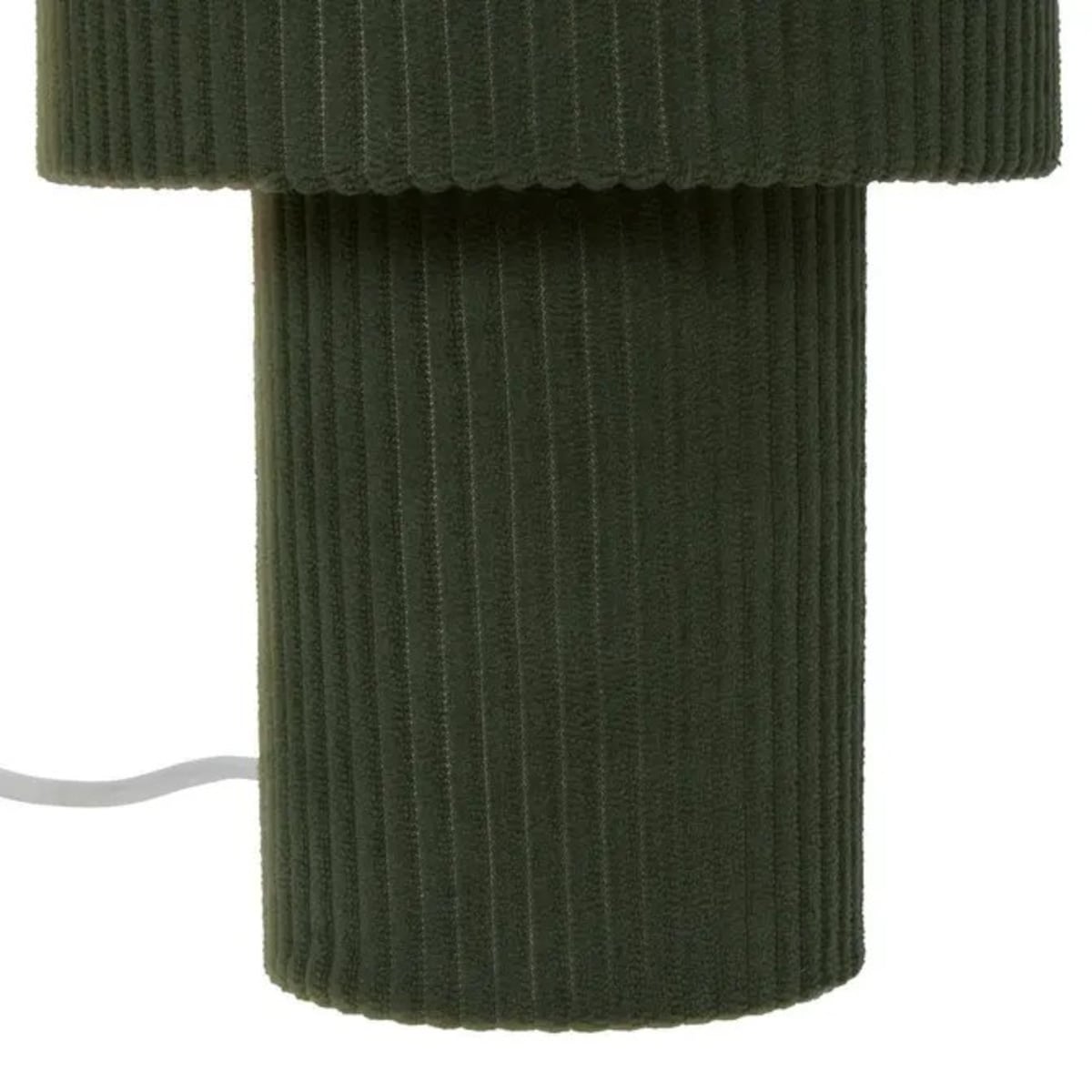 Lampka nocna sztruksowa, zielony khaki, Jolina, 28 cm
