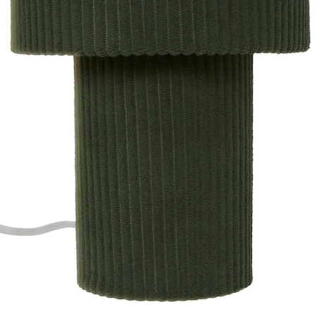 Lampka nocna sztruksowa, zielony khaki, Jolina, 28 cm