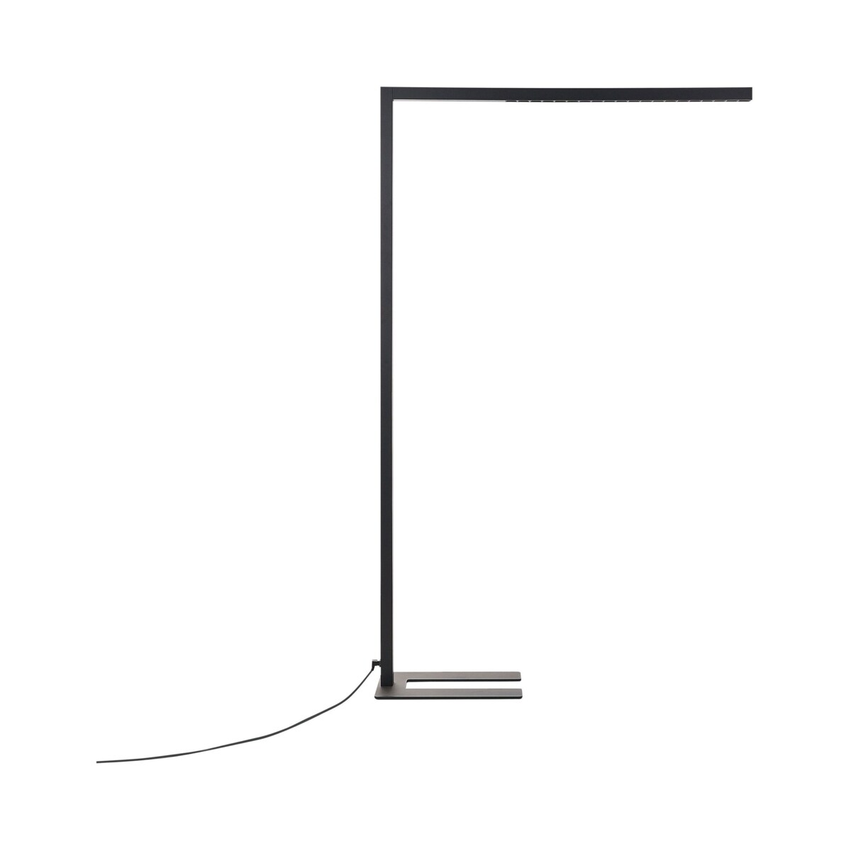 Lampa podłogowa LED metalowa czarna MENSA