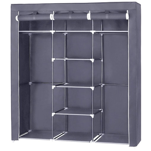 Szafa Tekstylna Garderoba 150X45X175 Cm Szary