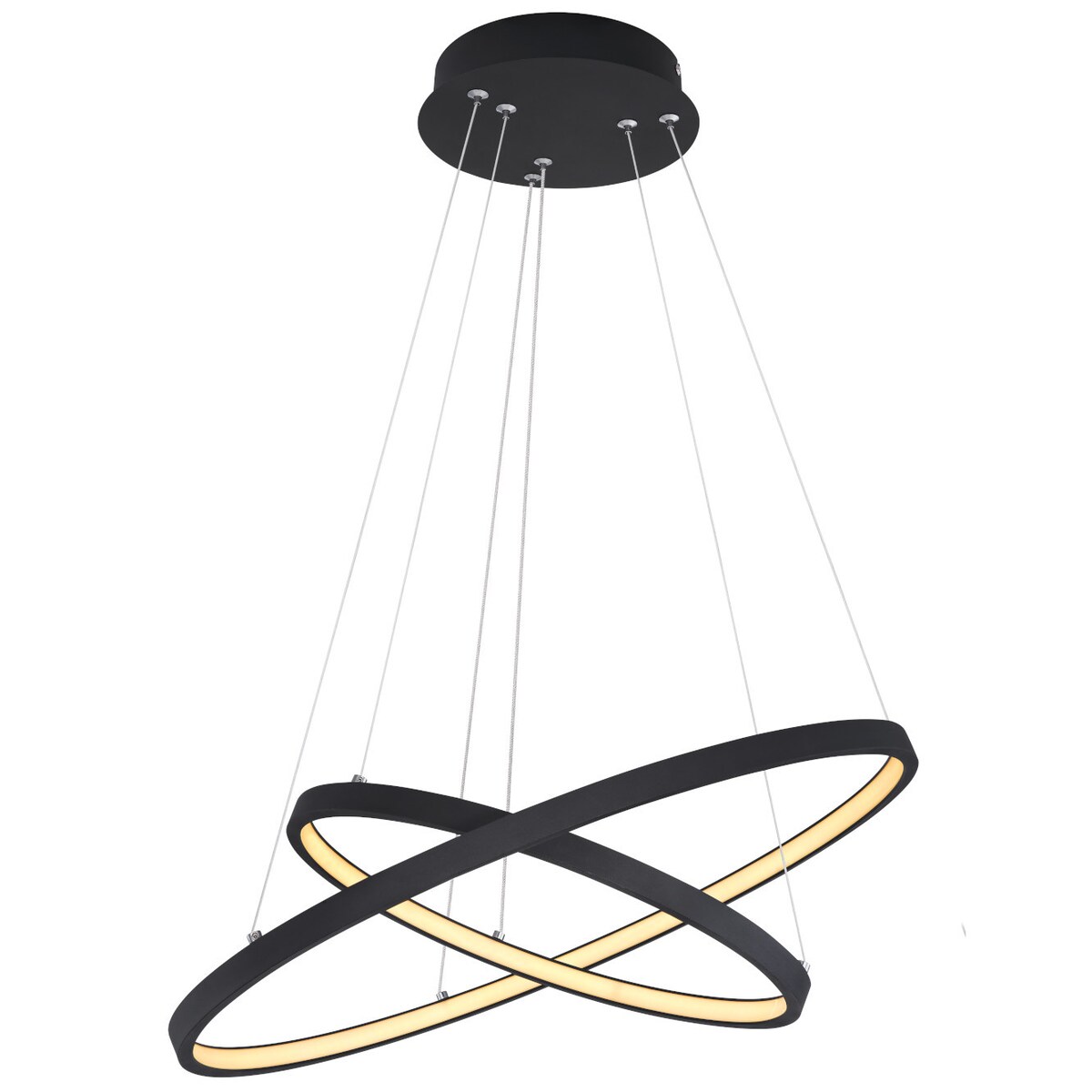 LAMPA wisząca RALPH 67192-42B Globo okrągła OPRAWA metalowa LED 42W 3000K zwis czarny