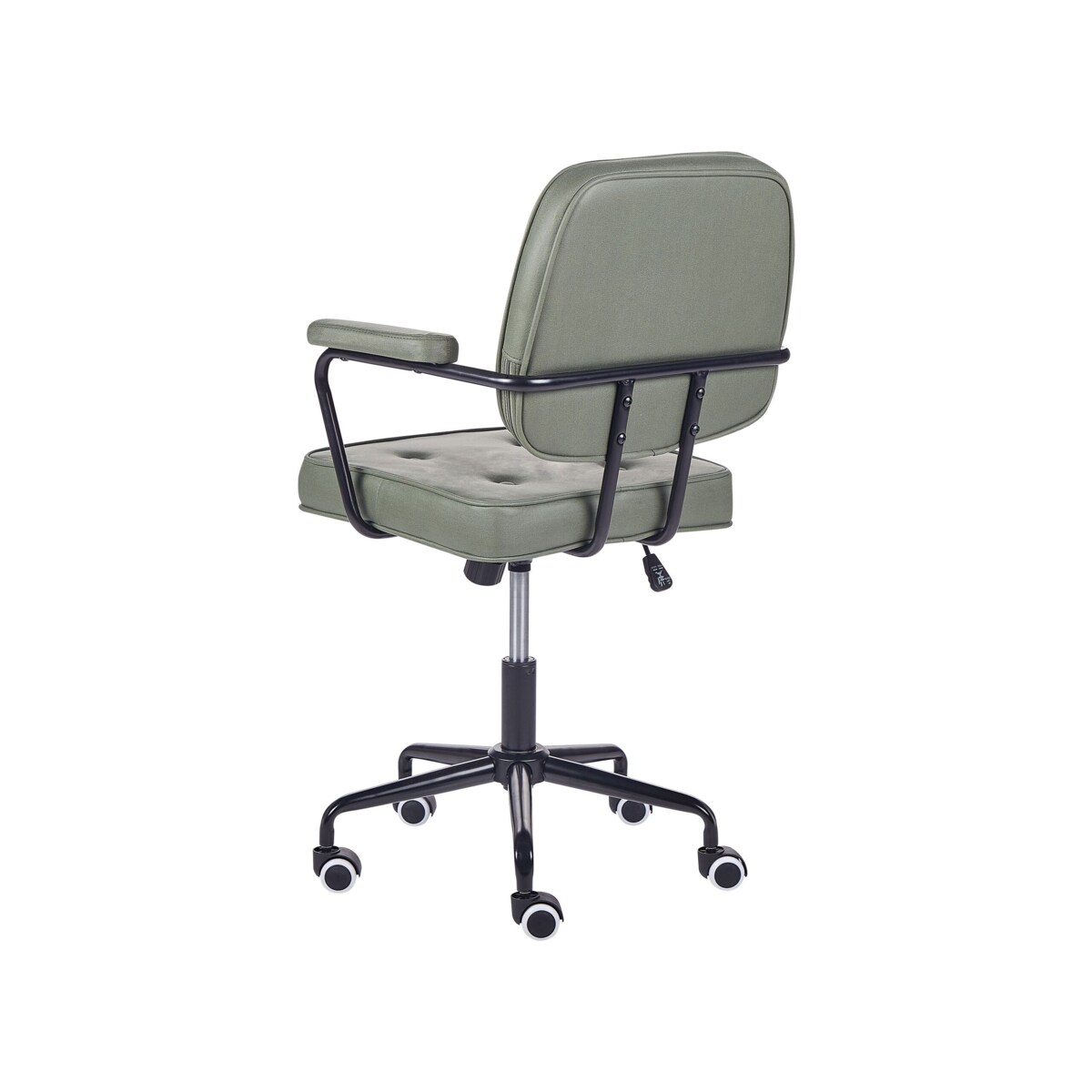 Krzesło biurowe regulowane ekoskóra zielone PAWNEE