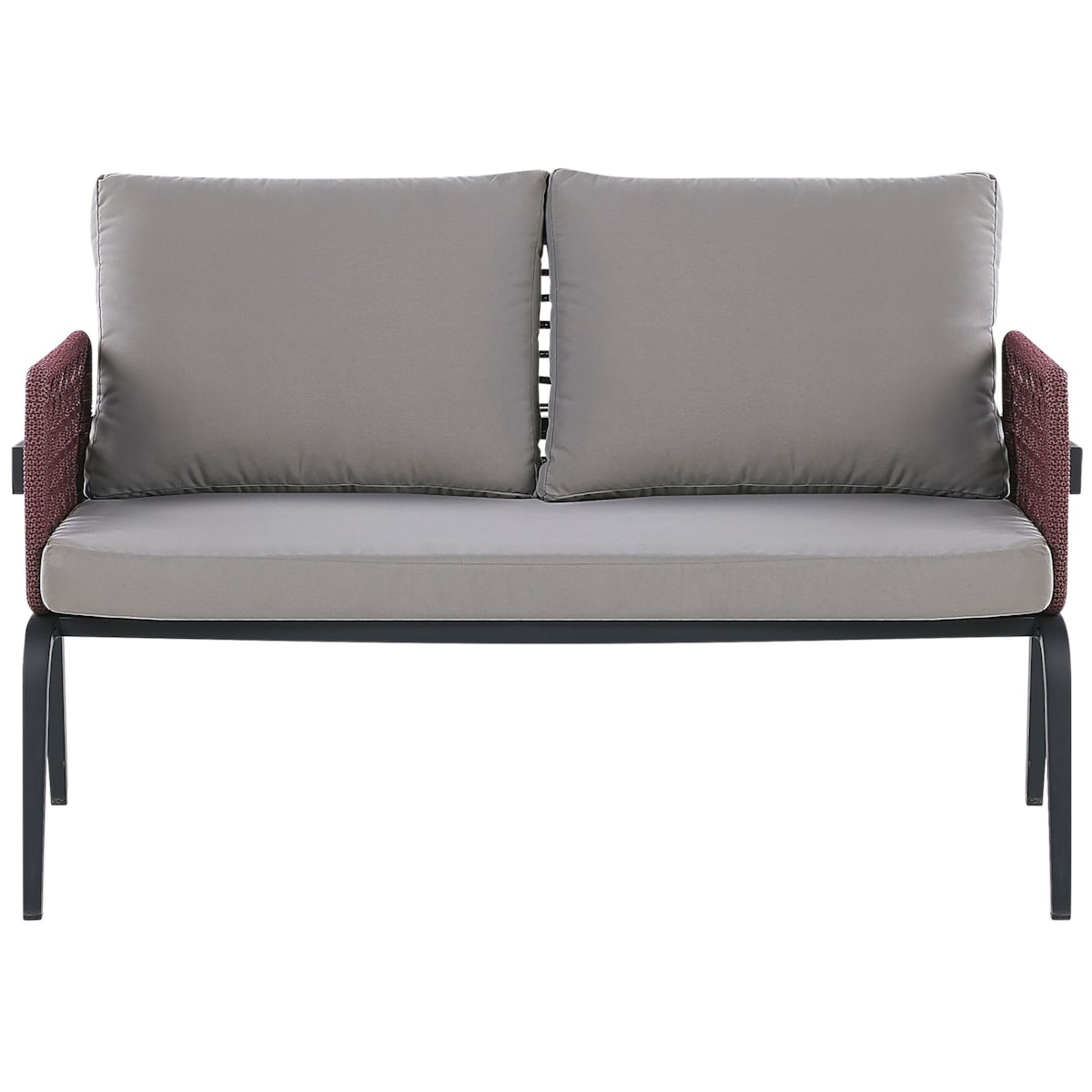 Zestaw ogrodowy ze stolikiem dla 4 osób SCIACCA Metal Szary