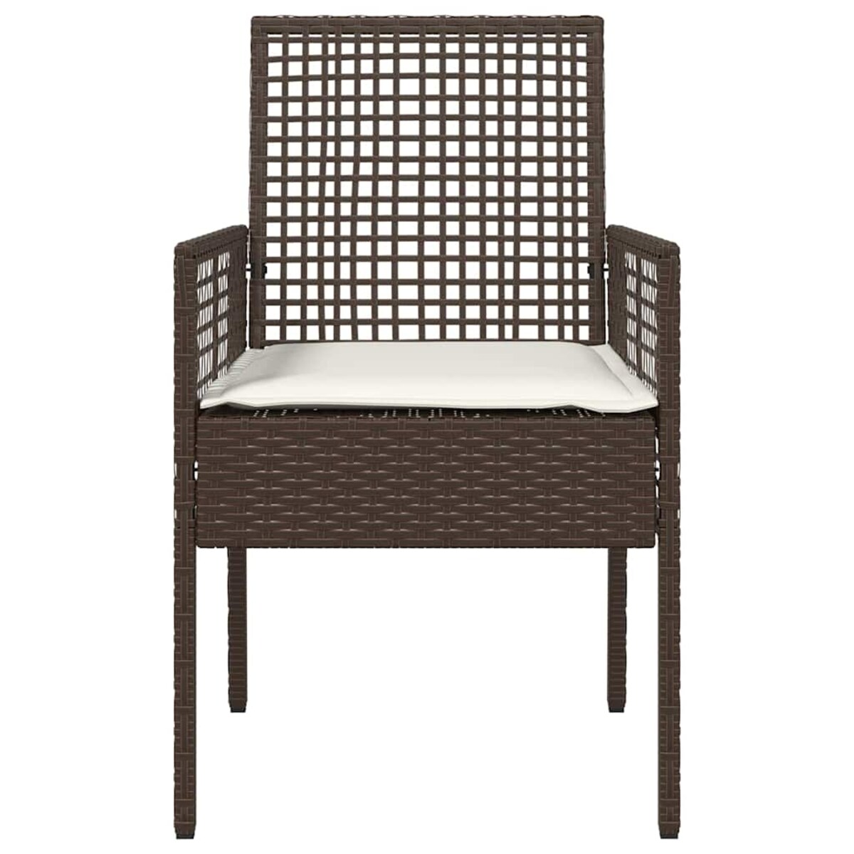 vidaXL Krzesło Ogrodowe 2 pcs Brązowy 53 x 60 x 85cm polirattan