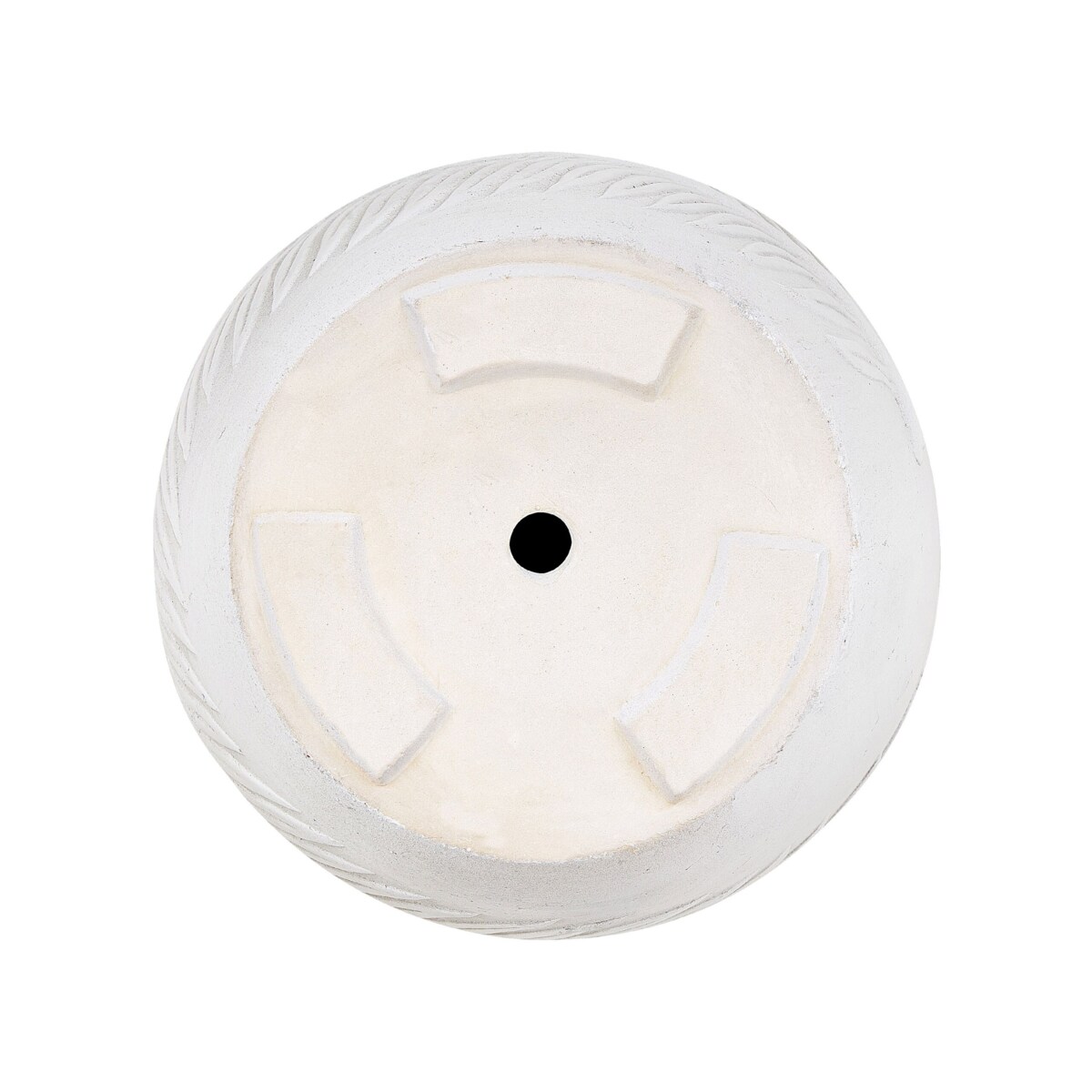 Doniczka okrągła 28 x 28 x 16 cm złamana biel FTERO