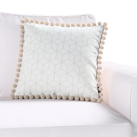 Poszewka Wera na poduszkę 45x45 wzór sześcianów na białym tle