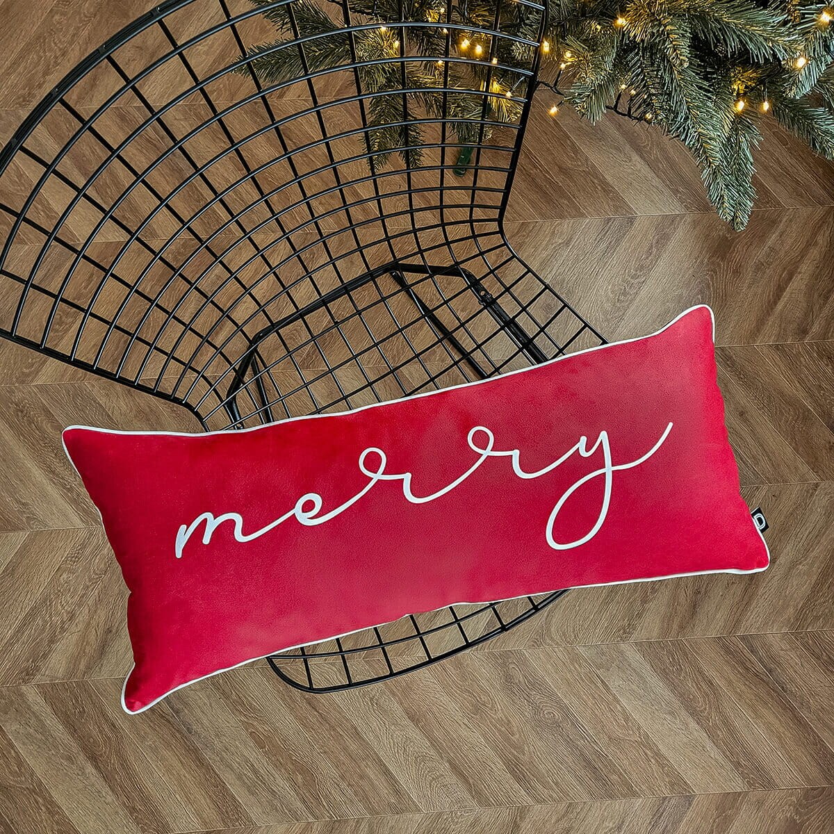 Poduszka XMAS wzór XM34 | Czerwone Merry 30 x 70 cm