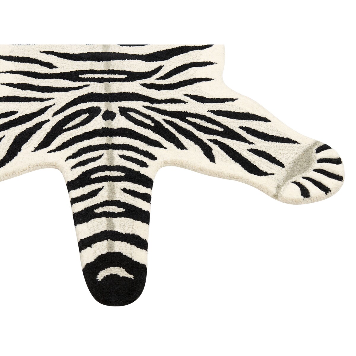 Dywan dziecięcy wełniany tygrys 100 x 160 cm czarno-biały SHERE