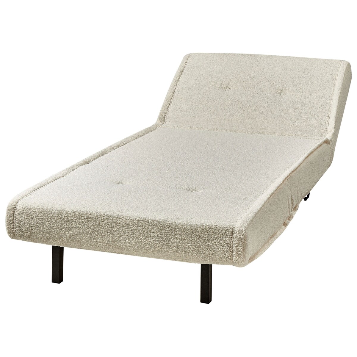 Sofa rozkładana jednoosobowa VESTFOLD Boucle Złamana biel