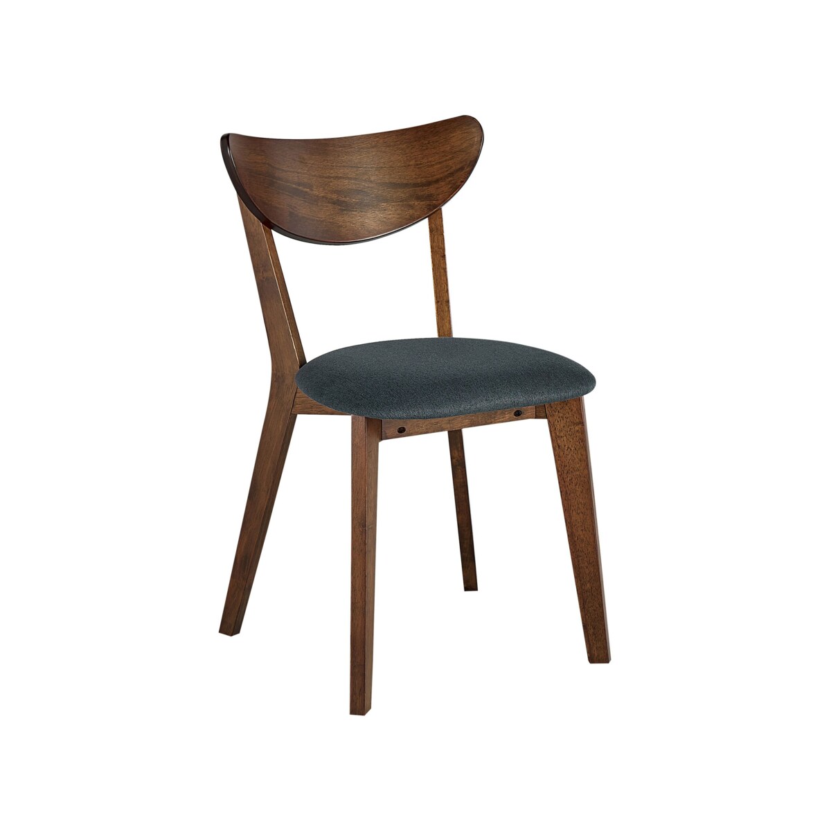 Zestaw 2 krzeseł do jadalni drewniany ciemny z szarym ERIE