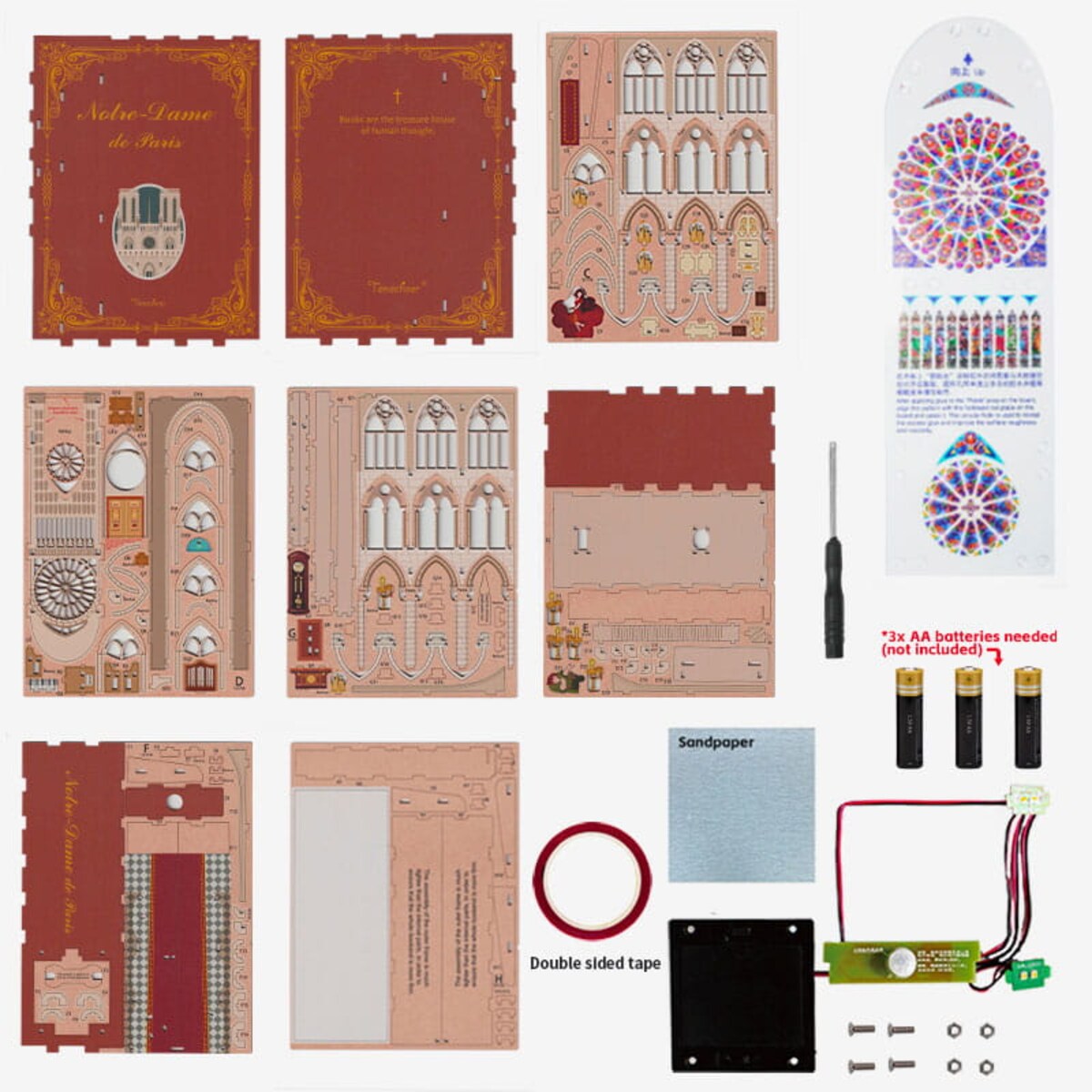 Miniaturowy domek Book Nook - Katedra Notre Dame - Tonecheer