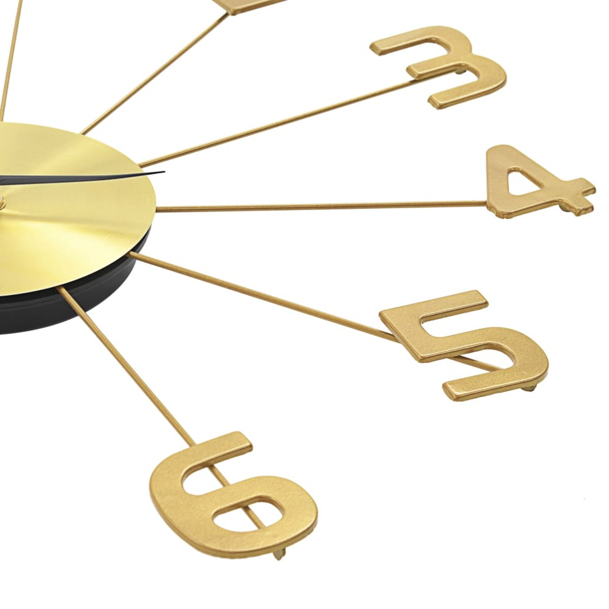 vidaXL Zegar ścienny, metal, 50 cm, złoty