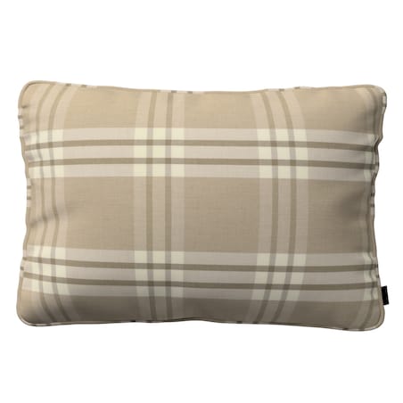 Poszewka Gabi na poduszkę prostokątna 60x40 krata beżowa